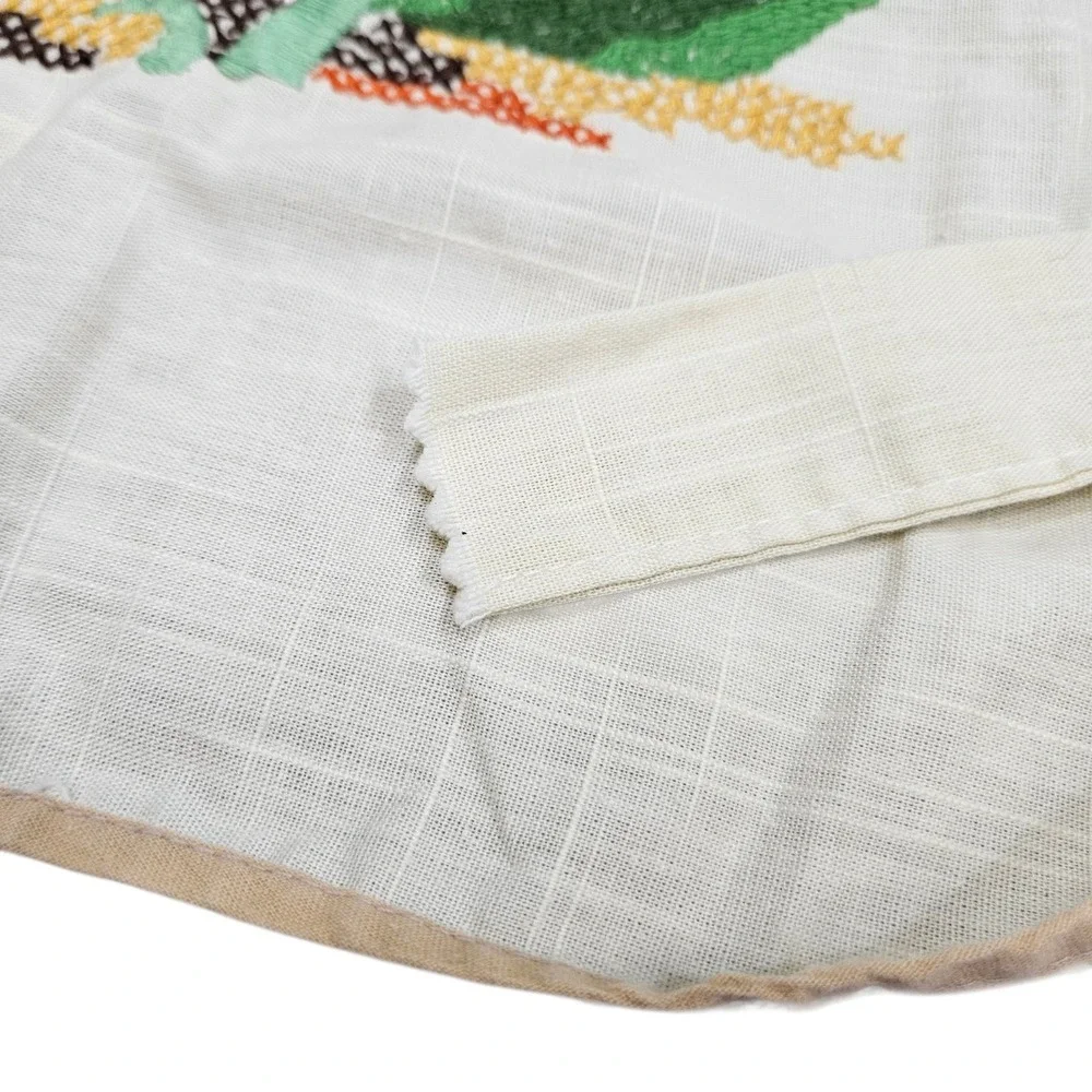Vintage 80s Duck Embroidered Half‎ Apron Cottagecore Floral Kitchen Tie  Cabin